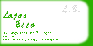 lajos bito business card